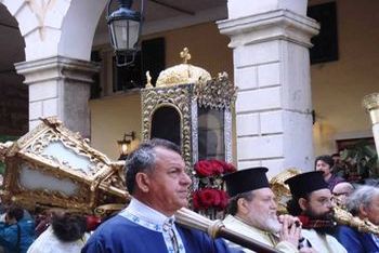 Agios Spyridon - Litanei in Korfu-Stadt